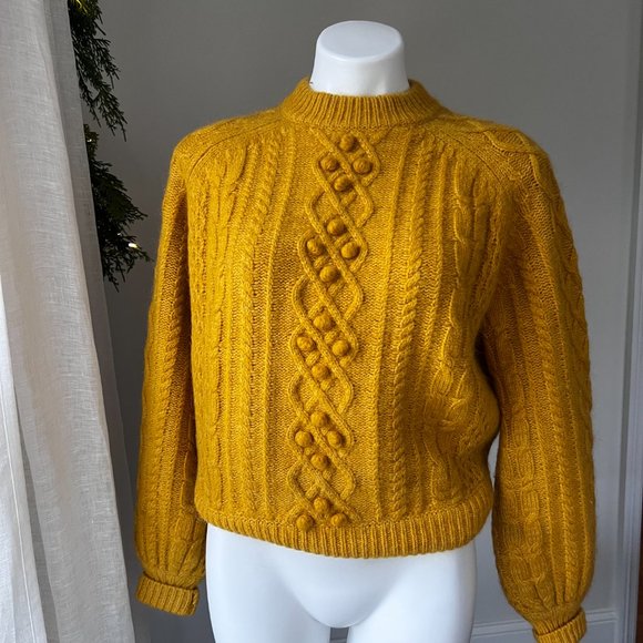 J. Crew Demy Lee Mustard Yellow Sweater - Picture 3 of 9
